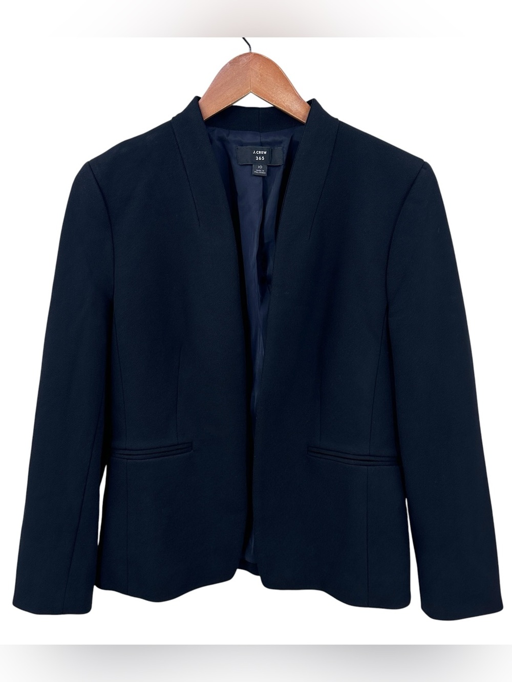 J. CREW Jacket Going Out Blazer Stretch Open Black